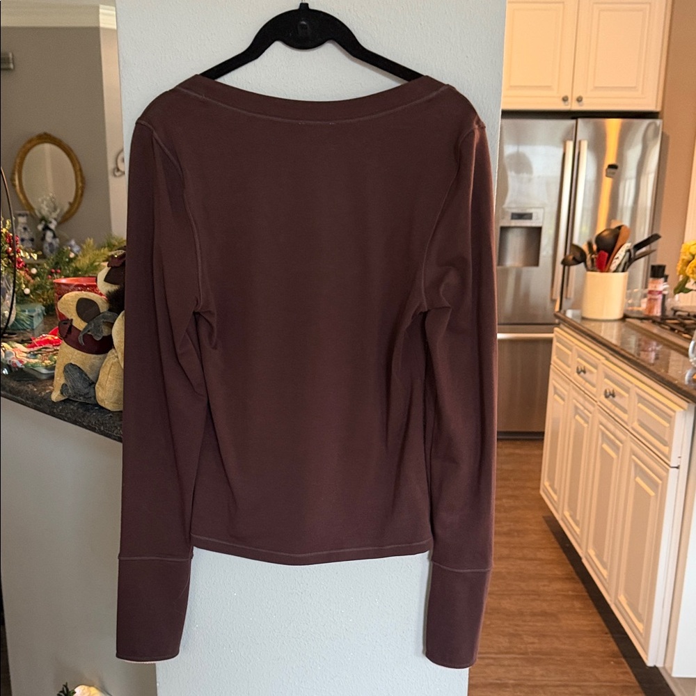 Free People Chocolate Long Sleeve Top - Picture 4 of 4
